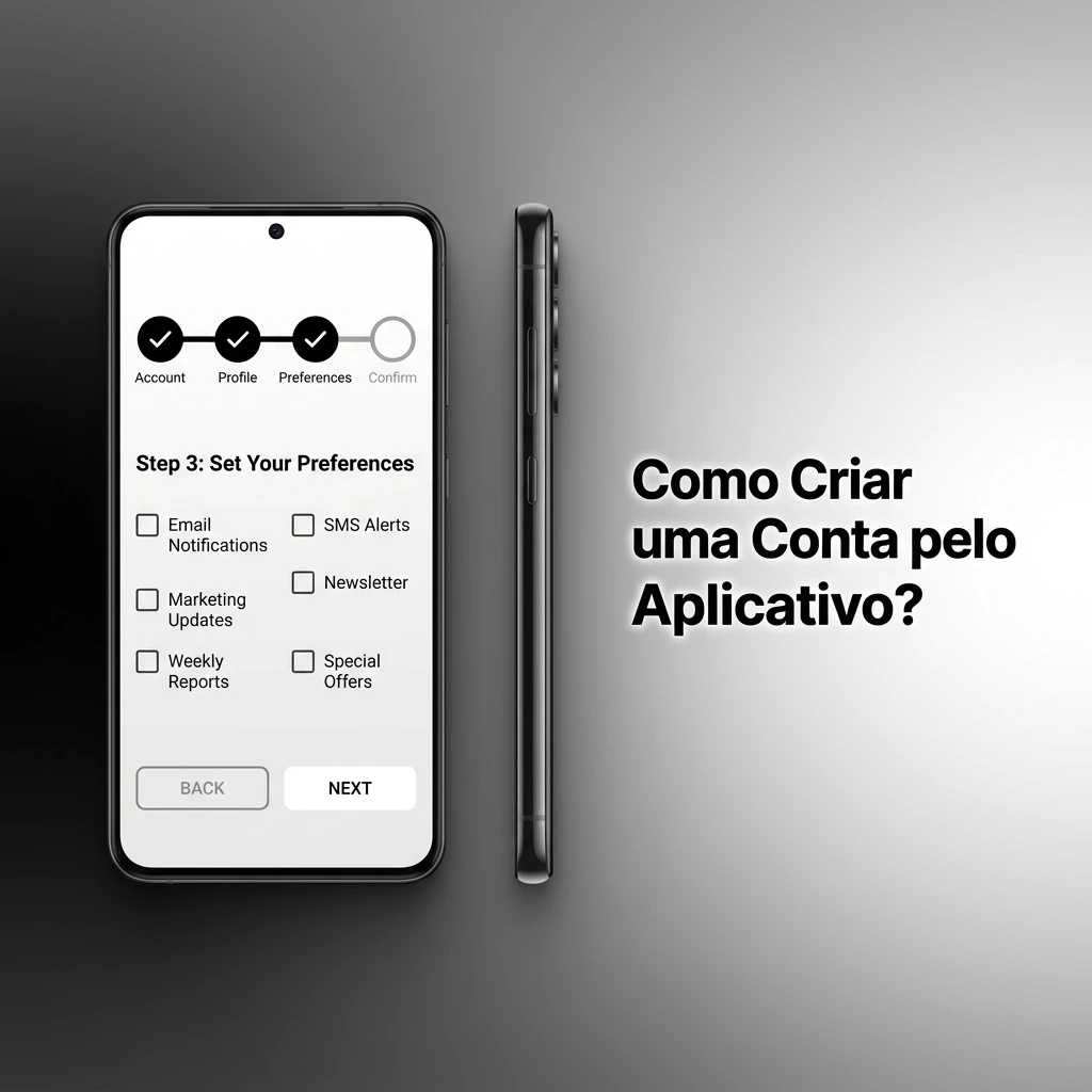 Como Criar uma Conta pelo Aplicativo?