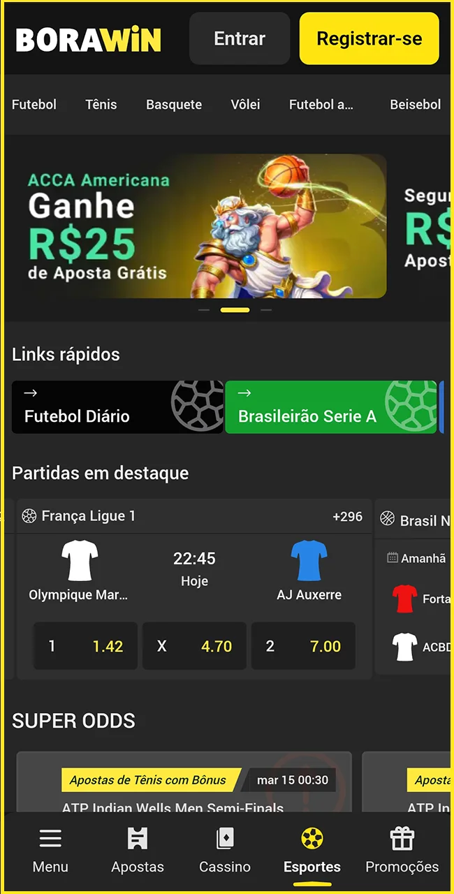 Faça apostas desportivas no site oficial da BoraWin.