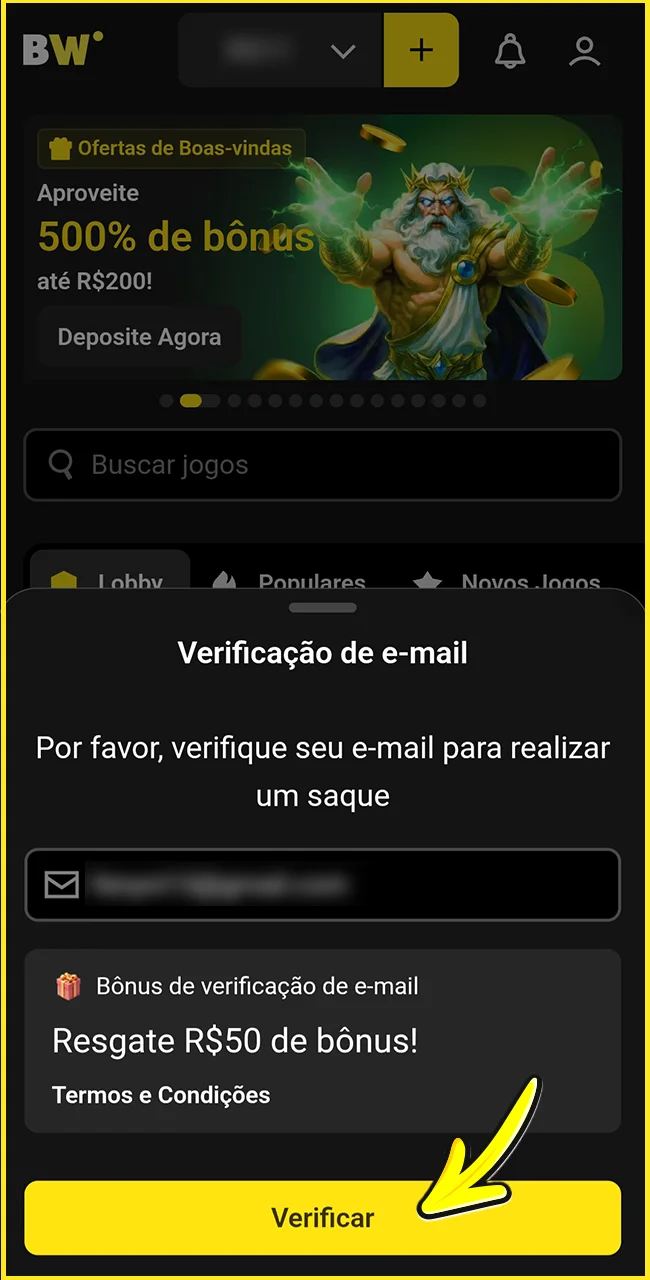 Verifique os seus dados no site oficial BoraWin.