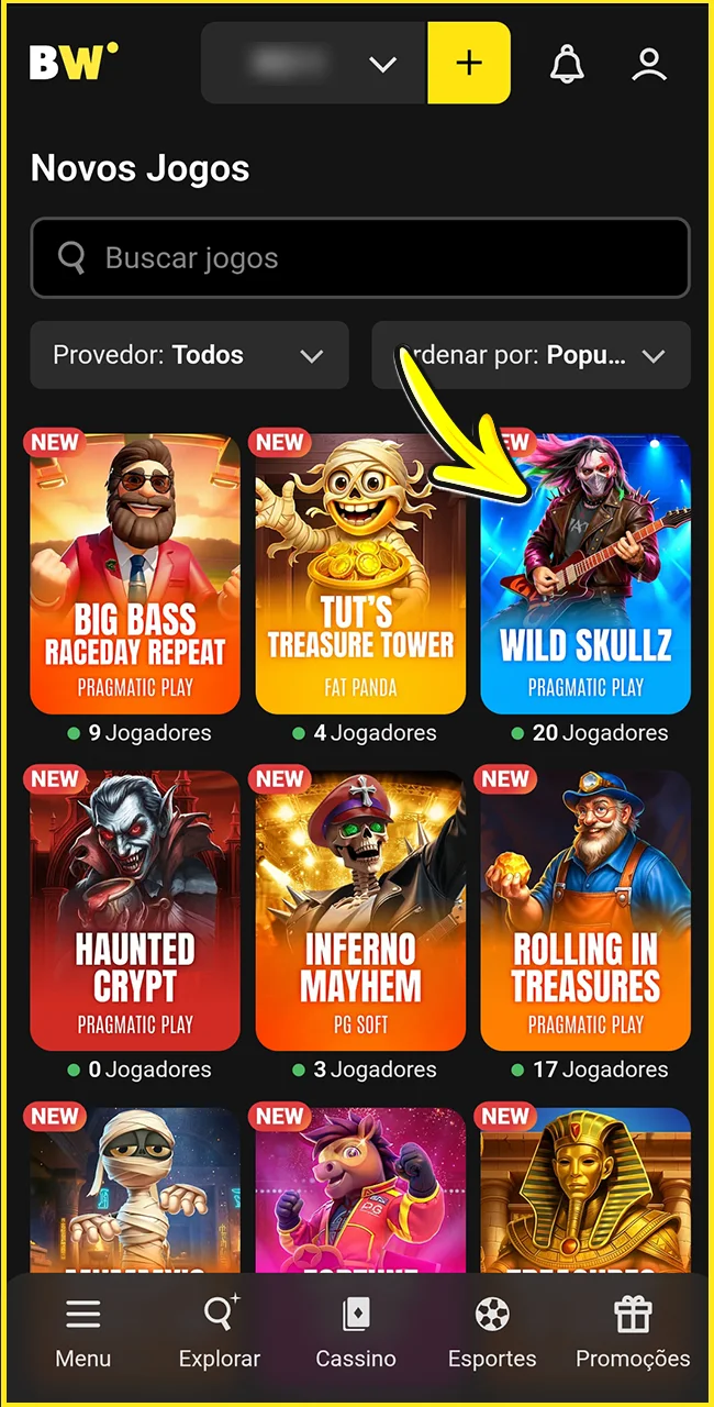 Escolha jogos de casino no site oficial BoraWin.