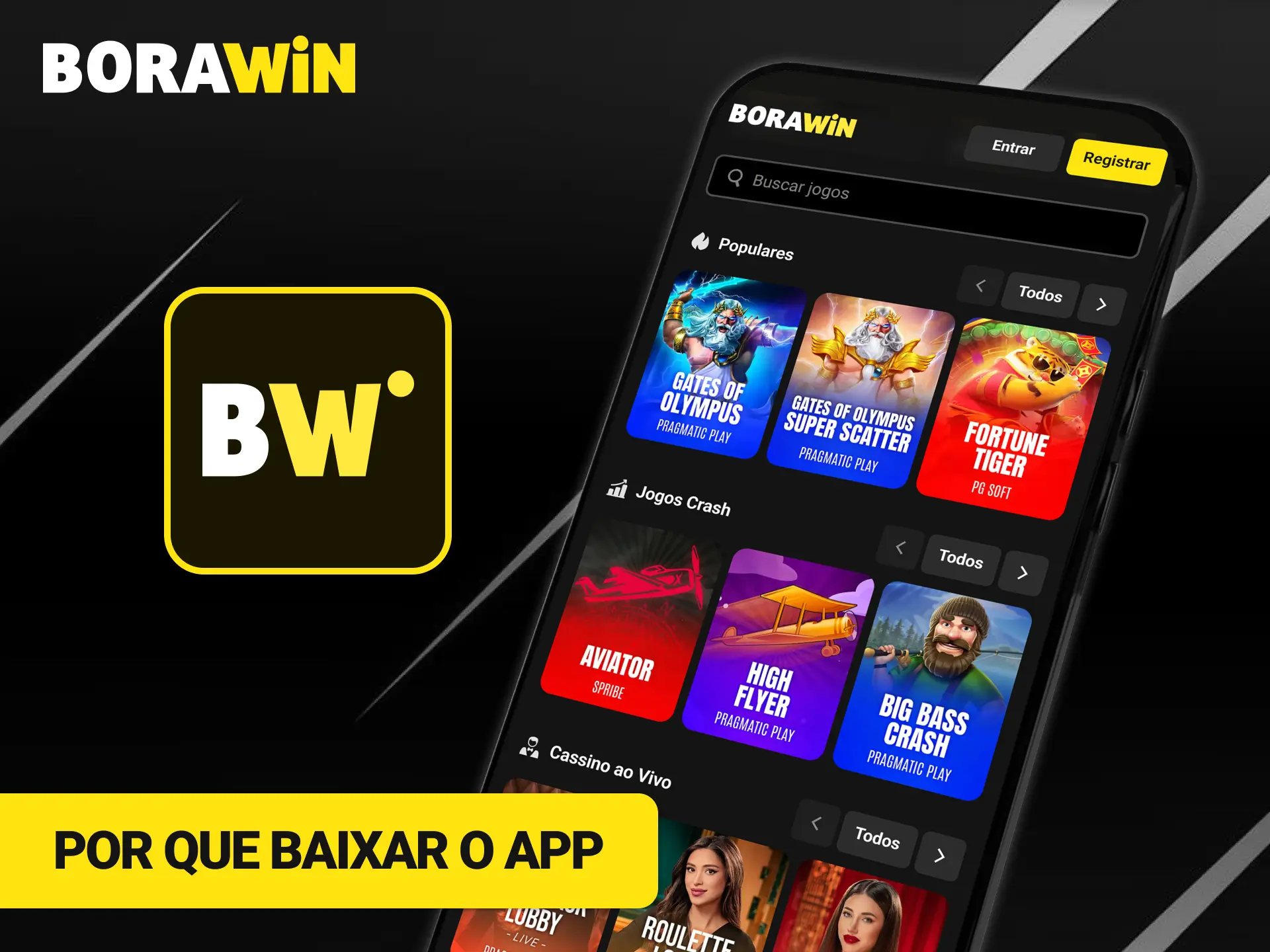 Conheça os motivos para baixar o App BoraWin e aproveite as vantagens.