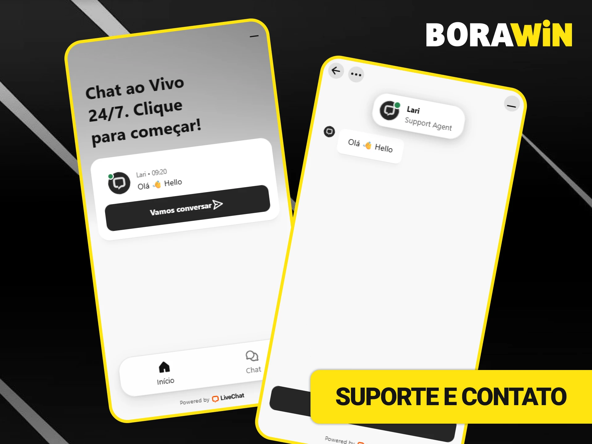 Entre em contato com o suporte para esclarecer dúvidas na BoraWin.